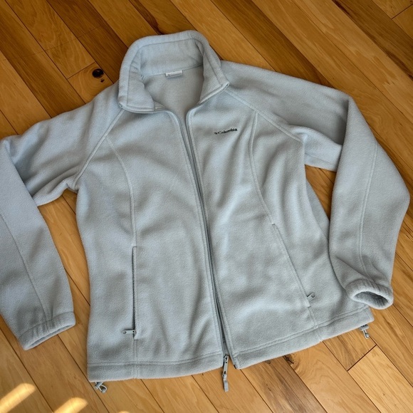 Columbia Jackets & Blazers - Columbia Light Grey Benton Springs Full Zip Fleece Jacket Size XL Granola Girl